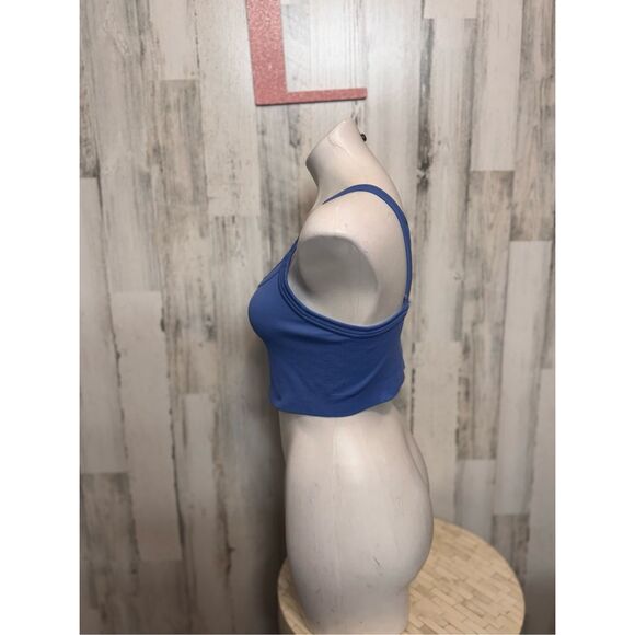 Yogalicious Blue Ribbed Seamless Claire Bra Tank Top Size L - Picture 4 of 7